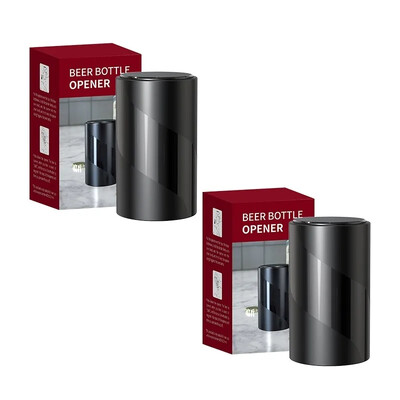 1/2 vnt. Automatinis alaus butelių atidarytuvas Nešiojamas magnetinis alaus butelio dangtelio gaudiklis, nustumiamas alaus atidarytuvas namų virtuvės baro įtaisams