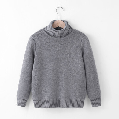 Pulover îngroșat pentru copii Cămașă cu fundul solid pentru copii, băieți, fete, cu gât înalt, pentru copii, iarnă, haine calde de top 3-10 ani