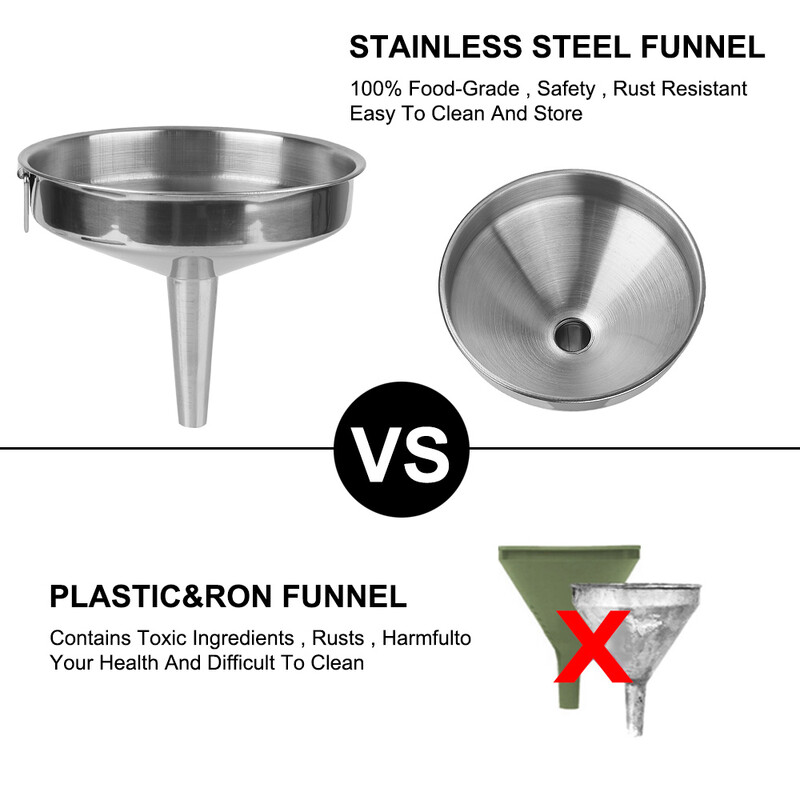 Metallist lehter konserveerimiseks Köögitööriistad Köögitarvikud Laia suuga lehtrid Baar Vein Õlle Õli Lehter