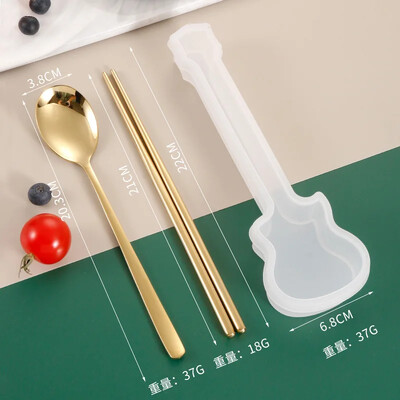 Σετ μαχαιροπήρουνων 2/3 τεμ. Πιρούνι κουτάλι Chopsticks Σετ σερβίτσιο 304 από ανοξείδωτο ατσάλι Παιδικά φορητά μαχαιροπήρουνα Κουτί κιθάρας για ενήλικες