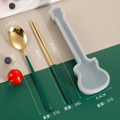 Σετ μαχαιροπήρουνων 2/3 τεμ. Πιρούνι κουτάλι Chopsticks Σετ σερβίτσιο 304 από ανοξείδωτο ατσάλι Παιδικά φορητά μαχαιροπήρουνα Κουτί κιθάρας για ενήλικες