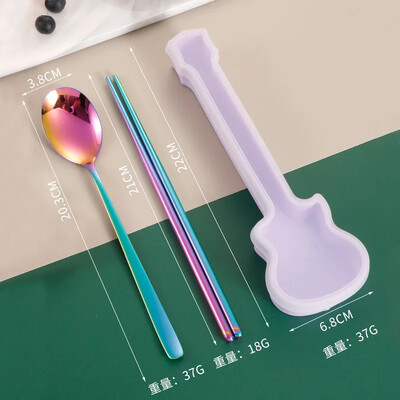 Σετ μαχαιροπήρουνων 2/3 τεμ. Πιρούνι κουτάλι Chopsticks Σετ σερβίτσιο 304 από ανοξείδωτο ατσάλι Παιδικά φορητά μαχαιροπήρουνα Κουτί κιθάρας για ενήλικες