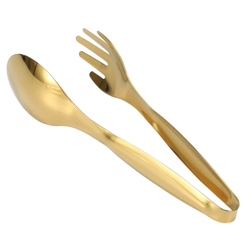 Nerūdijančio plieno maisto žnyplės Auksinės virtuvės reikmenys savitarnos kepimo įrankiai Grilio spaustukai Duonos kepsnių žnyplės