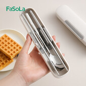 Set de bețișoare și linguri FaSoLa din oțel inoxidabil Veselă portabilă pentru camping în aer liber Set de tacâmuri de călătorie