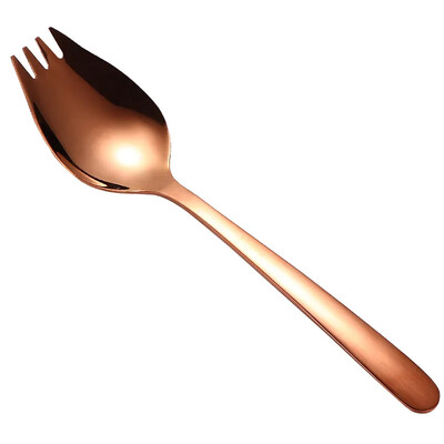 Vaisių šakutės šaukštas nerūdijančio plieno ledų salotų desertas stalo reikmenys pyragas užkandis salotos šakutė šaukštas 2 viename spalvingi Bento priedai