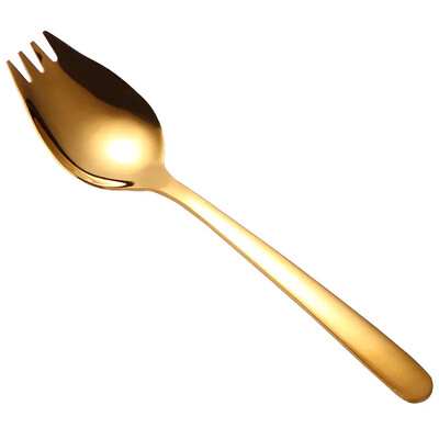 Vaisių šakutės šaukštas nerūdijančio plieno ledų salotų desertas stalo reikmenys pyragas užkandis salotos šakutė šaukštas 2 viename spalvingi Bento priedai