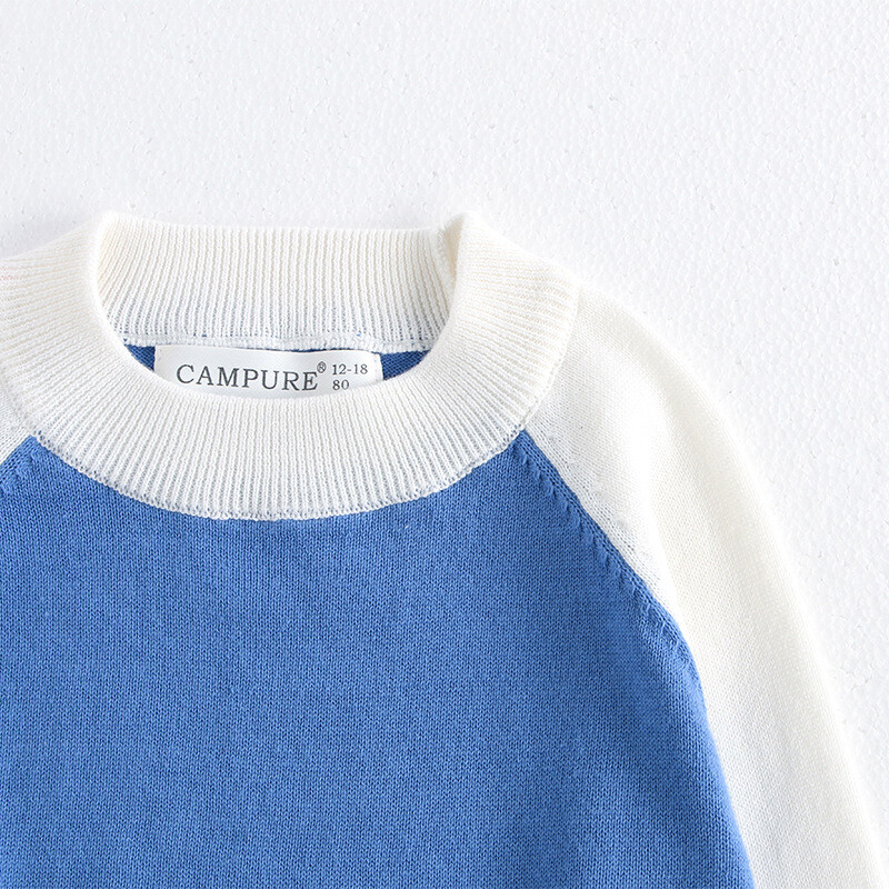 MILANCEL új őszi gyerekek színes blokk alsóingek 1-7T gyermek vékony kötöttáru fiú bő pulóver