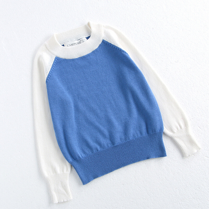 MILANCEL új őszi gyerekek színes blokk alsóingek 1-7T gyermek vékony kötöttáru fiú bő pulóver