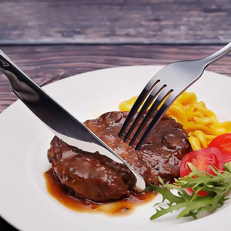 Pārnēsājams nerūsējošā tērauda galda piederumu uzvalks ar glabāšanas kasti Irbulīši Dakša Karote Nazis Ceļojumu galda piederumu komplekts Kempinga galda piederumi