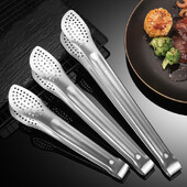 304 Nerūdijančio plieno kepsninės žnyplės kepsnių pyrago spaustukas Maisto gnybtas namų serviravimo stalo reikmenys Praktiški prietaisai virtuvės priedai