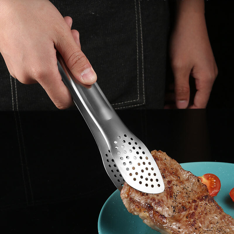 304 Nerūdijančio plieno kepsninės žnyplės kepsnių pyrago spaustukas Maisto gnybtas namų serviravimo stalo reikmenys Praktiški prietaisai virtuvės priedai