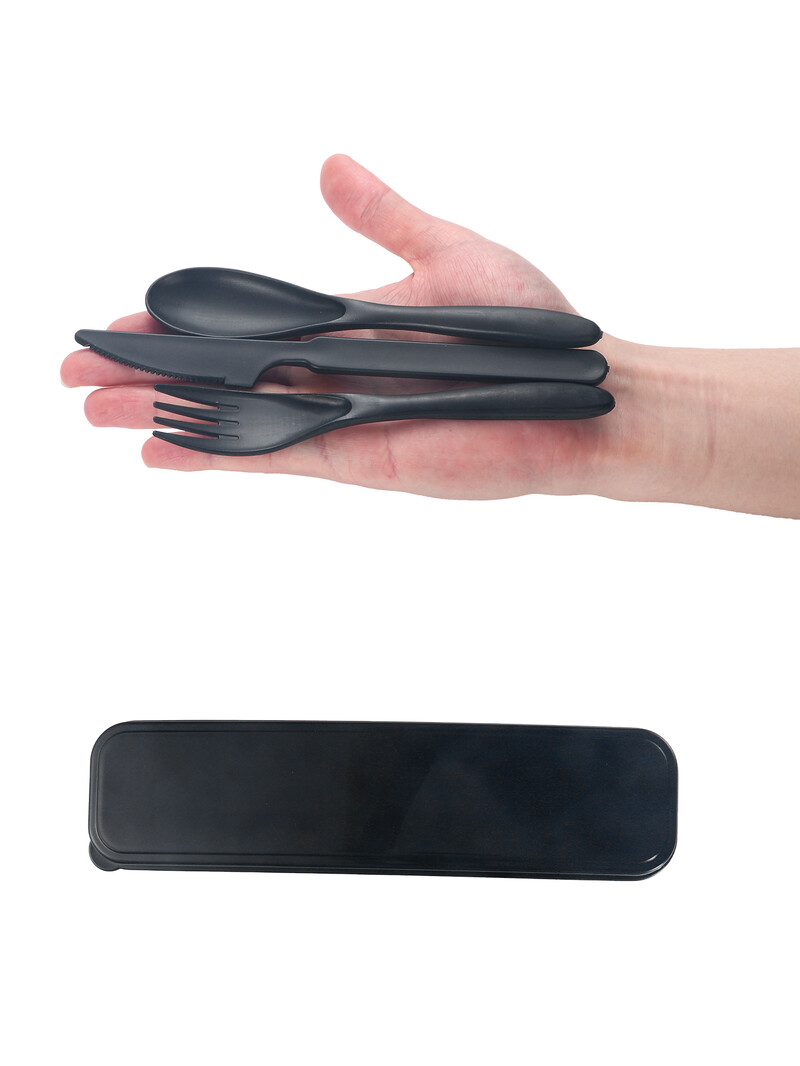 1/2/4gab Plastmasas galda piederumu galda piederumu komplekts restorānam mājas virtuvei ceļojumu darbam piknikam kempingam atkārtoti lietojams