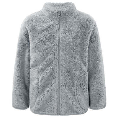 2022 m. rudens žiema mergaičių berniukų laisvalaikio minkštas šiltas paltas ilgomis rankovėmis kūdikiams vaikiškas vilnos striukė pliušinis užtrauktuku užsegamas viršutinis drabužis