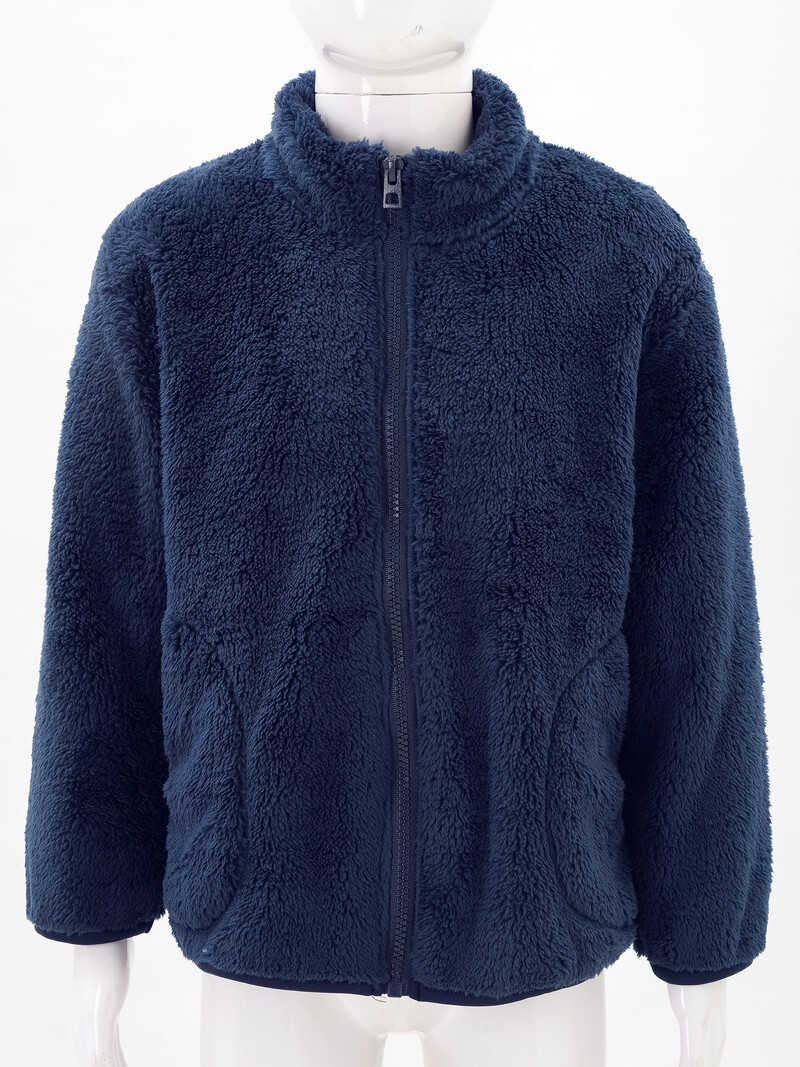 2022 m. rudens žiema mergaičių berniukų laisvalaikio minkštas šiltas paltas ilgomis rankovėmis kūdikiams vaikiškas vilnos striukė pliušinis užtrauktuku užsegamas viršutinis drabužis