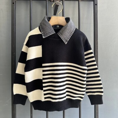 3 5 7 9Y Αγόρια Πουλόβερ Άνοιξη και Φθινόπωρο Παιδικά Πουλόβερ Πουλόβερ Αγόρια Βρεφικά Παχύ Πλεκτά Ζεστά Πουλόβερ