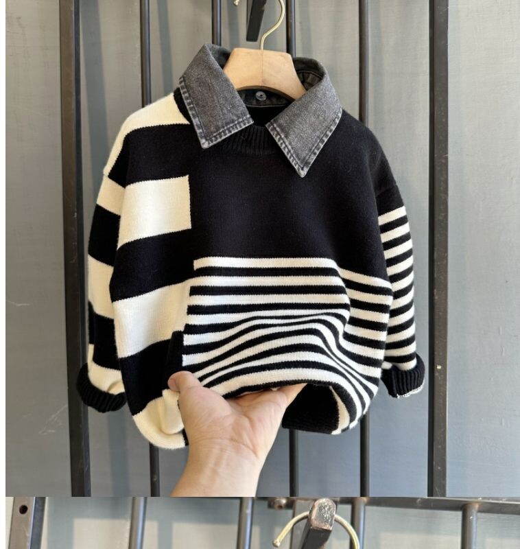 3 5 7 9Y Αγόρια Πουλόβερ Άνοιξη και Φθινόπωρο Παιδικά Πουλόβερ Πουλόβερ Αγόρια Βρεφικά Παχύ Πλεκτά Ζεστά Πουλόβερ