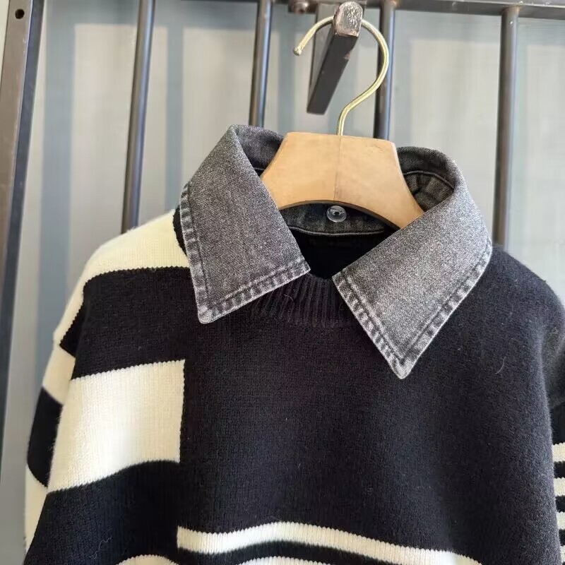 3 5 7 9Y Αγόρια Πουλόβερ Άνοιξη και Φθινόπωρο Παιδικά Πουλόβερ Πουλόβερ Αγόρια Βρεφικά Παχύ Πλεκτά Ζεστά Πουλόβερ