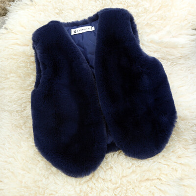 Βρεφικά κορίτσια από ψεύτικη γούνα γιλέκο Χριστουγεννιάτικο χειμωνιάτικο Παιδικό γιλέκο Παιδικό ζεστό παλτό Βρεφικό αμάνικο παλτό Εξωτερικά ρούχα