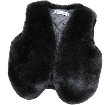 Βρεφικά κορίτσια από ψεύτικη γούνα γιλέκο Χριστουγεννιάτικο χειμωνιάτικο Παιδικό γιλέκο Παιδικό ζεστό παλτό Βρεφικό αμάνικο παλτό Εξωτερικά ρούχα