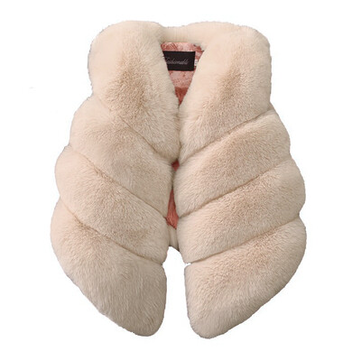 Βρεφικά κορίτσια από ψεύτικη γούνα γιλέκο Χριστουγεννιάτικο χειμωνιάτικο Παιδικό γιλέκο Παιδικό ζεστό παλτό Βρεφικό αμάνικο παλτό Εξωτερικά ρούχα