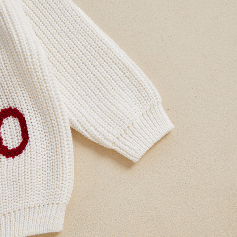 2024-06-15 Lioraitiin Kūdikių kalėdiniai megztiniai ilgomis rankovėmis apvaliu kaklu Kalėdų senelio/vainiko rašto megztiniai megztiniai bamblys megztiniai.