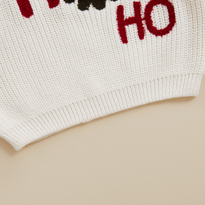 2024-06-15 Lioraitiin Kūdikių kalėdiniai megztiniai ilgomis rankovėmis apvaliu kaklu Kalėdų senelio/vainiko rašto megztiniai megztiniai bamblys megztiniai.