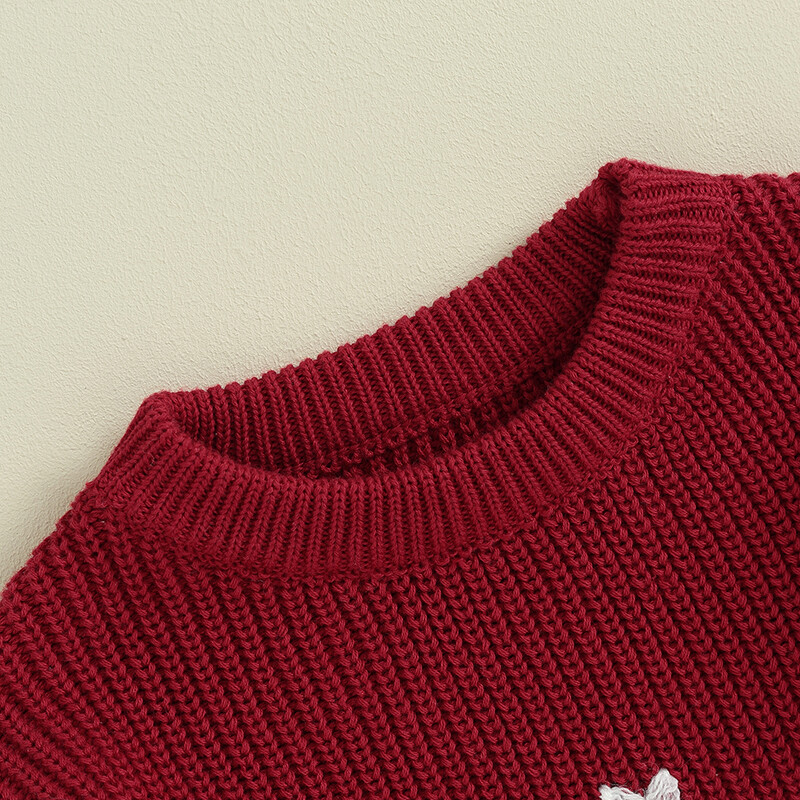 Mažylei mergaitei berniukui megztinis mielas gėlėmis siuvinėtas megztinis ilgomis rankovėmis megztiniai kūdikiams