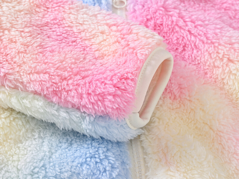 Lány gyapjú kapucnis kabát egyszínű cipzáras kabát téli gyerekruhák