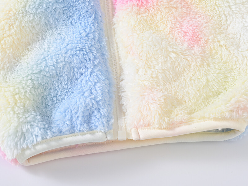 Lány gyapjú kapucnis kabát egyszínű cipzáras kabát téli gyerekruhák