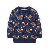 Παιδικά μακρυμάνικα πουλόβερ για τα Χριστούγεννα το φθινόπωρο και το χειμώνα Cotton Christmas Elk Παιδικό πάρτι ρούχων Leisure