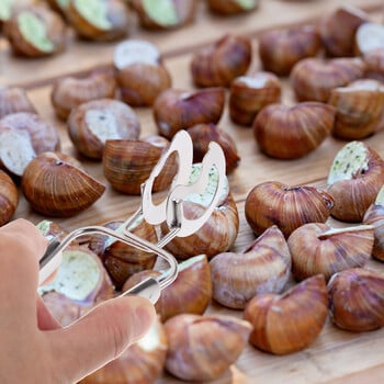 3 τμχ λαβίδες σαλιγκάρι Escargot Tong Σερβίρισμα Κουζίνας Ανοξείδωτο Ατσάλι Κλιπ Μίνι Σετ Μαγειρικής Θαλασσινά Γκριλ Μπουφέ Μεταλλικό σκεύος