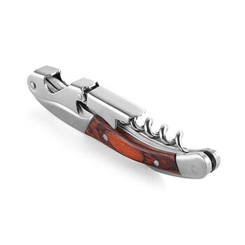 Wine Corkscrew Πολυλειτουργική ξύλινη λαβή από ανοξείδωτο ατσάλι Ανοιχτήρι κόκκινου κρασιού Αξεσουάρ κουζίνας Αφαίρεση φελλού Ανοιχτήρι μπύρας