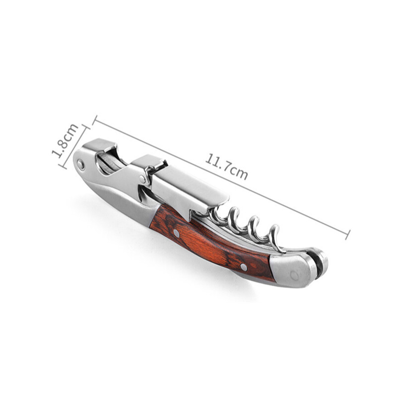 Vīna korķviļķis daudzfunkcionāls koka rokturis nerūsējošā tērauda sarkanvīna pudeļu attaisāmais Virtuves piederumi Korķa noņemšanas līdzeklis Alus attaisāmais