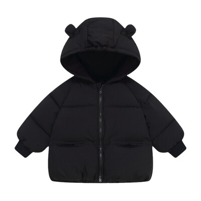 2 3 4 5 6 metų storos pūkinės striukės rudeninė žiema, naujos mergaitės berniukai, vienspalviai paltukai su gobtuvu kūdikiams vaikams, šilti viršutiniai drabužiai
