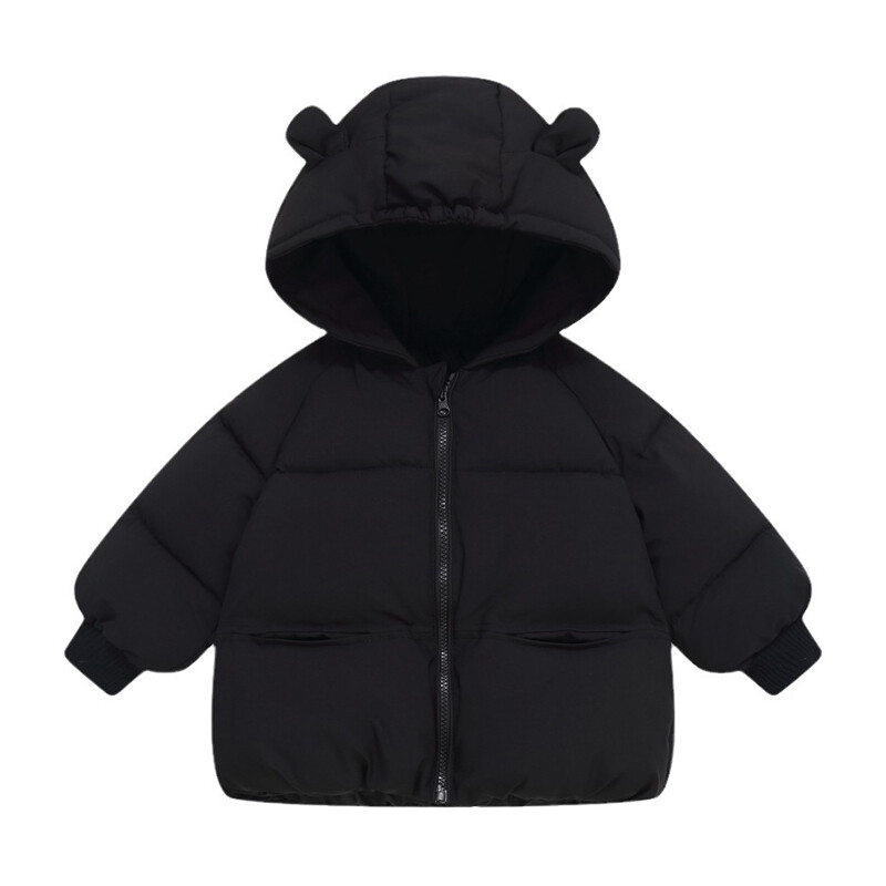 2 3 4 5 6 metų storos pūkinės striukės rudeninė žiema, naujos mergaitės berniukai, vienspalviai paltukai su gobtuvu kūdikiams vaikams, šilti viršutiniai drabužiai