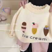 Gyermekruházat 2024 Új pulóver őszi és téli divat Kötött gyerek pulóver Kislány Vastag Top Trend