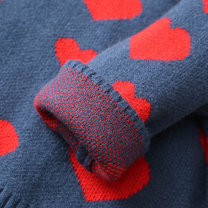 2024 Χειμώνας Φθινόπωρο Άνοιξη Casual 3 4 6 8 10 12 Χρόνια Πλεκτά Ζεστά Πουλόβερ Μπλούζες Καρδιά Πουλόβερ για Παιδιά Βρεφικά Κοριτσίστικα Ρούχα