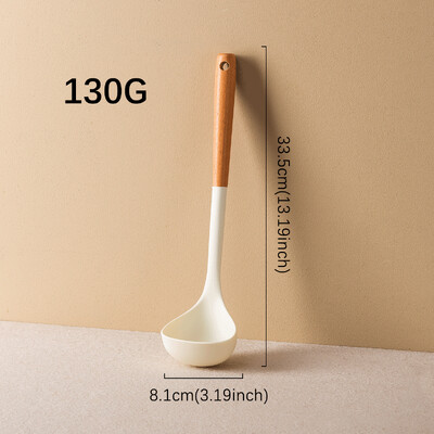 WMMO koka rokturi, silikona lāpstas karote, kas nesabojā podu, izturīga pret augstu temperatūru, viegli tīrāmi pārtikas kvalitātes virtuves piederumi