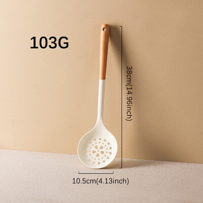 WMMO koka rokturi, silikona lāpstas karote, kas nesabojā podu, izturīga pret augstu temperatūru, viegli tīrāmi pārtikas kvalitātes virtuves piederumi