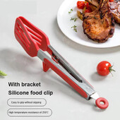 Cleste pentru alimente de 9 inchi Cleste din oțel inoxidabil Cleme de gătit antiaderență din silicon Clește pentru grătar în aer liber Pâine pentru salată Ustensile de bucătărie