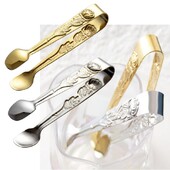 Ice Clips Sugar Tongs Κλιπ φαγητού Vintage Rose Relief από ανοξείδωτο ατσάλι Κουζίνα σερβιρίσματος Επιτραπέζια σκεύη Αξεσουάρ Εργαλεία κουζίνας