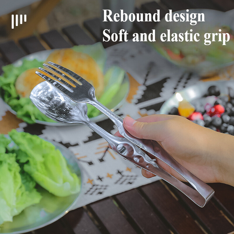 1gab Āra nerūsējošā tērauda pārtikas saspraude kempinga galda piederumi virtuves piederumi karotes irbulīši ledus kubi klips grila klipsis