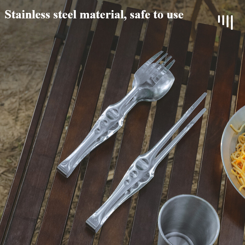 1gab Āra nerūsējošā tērauda pārtikas saspraude kempinga galda piederumi virtuves piederumi karotes irbulīši ledus kubi klips grila klipsis