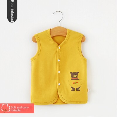 Βρεφικό γιλέκο Ανοιξιάτικο και Φθινόπωρο Λεπτό Βαμβακερό για κορίτσια Sweetheart Waistwear Neonatal Belly Care Boys' Horse Jacket Παιδικό γιλέκο