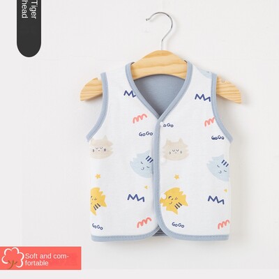 Βρεφικό γιλέκο Ανοιξιάτικο και Φθινόπωρο Λεπτό Βαμβακερό για κορίτσια Sweetheart Waistwear Neonatal Belly Care Boys' Horse Jacket Παιδικό γιλέκο