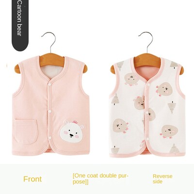 Βρεφικό γιλέκο Ανοιξιάτικο και Φθινόπωρο Λεπτό Βαμβακερό για κορίτσια Sweetheart Waistwear Neonatal Belly Care Boys' Horse Jacket Παιδικό γιλέκο