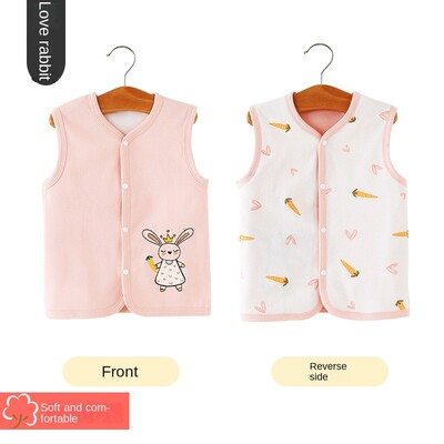Βρεφικό γιλέκο Ανοιξιάτικο και Φθινόπωρο Λεπτό Βαμβακερό για κορίτσια Sweetheart Waistwear Neonatal Belly Care Boys' Horse Jacket Παιδικό γιλέκο