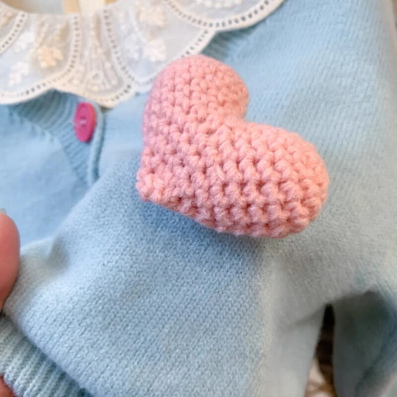 Dječji pulover Korejska dječja odjeća Jesenski pleteni kardigan za djevojčice Trodimenzionalni ljubavni pulover Kaput