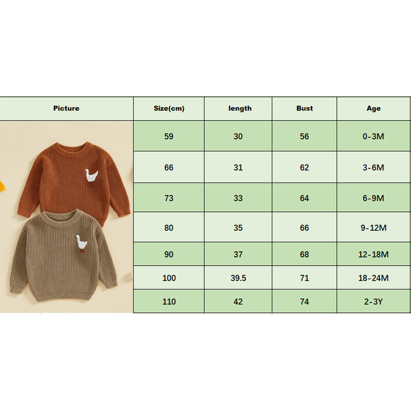 Zēns, meitene, trikotāžas džemperis, zoss, izšūšana ar apkakli un garām piedurknēm, džemperi rudens ziemai