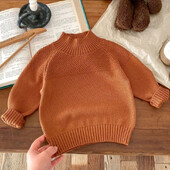 2024 m. rudens ir žiemos korėjiečių vaikiškas laisvas megztinis berniukams mergaitėms kūdikių megztinis megztinis su vėžliuku storas megztinis ilgomis rankovėmis